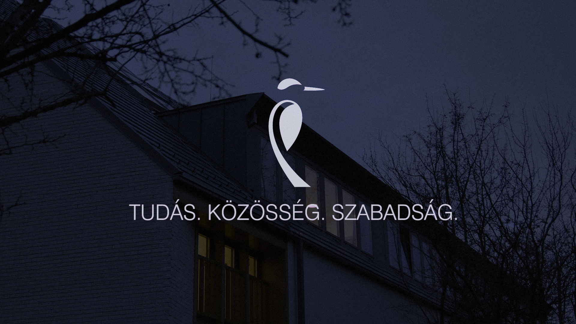A Bibó épülete és logója. Tudás. Közösség. Szabadság.